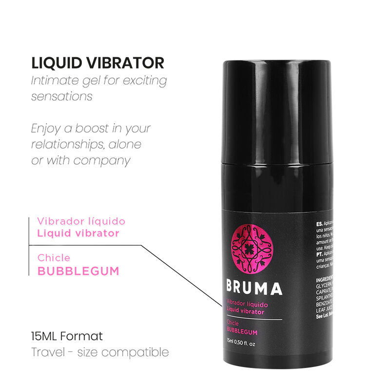 BRUMA - VIBRADOR LÍQUIDO ULTRA DESLIZANTE BUBBLEGUM 15 ML Sexshoptuga 