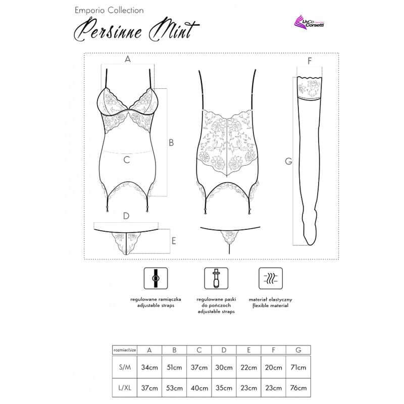 LIVCO CORSETTI FASHION - PERSINNE MIT EMPORIO SET CORSET + CALCINHA + MEIAS Sexshoptuga 