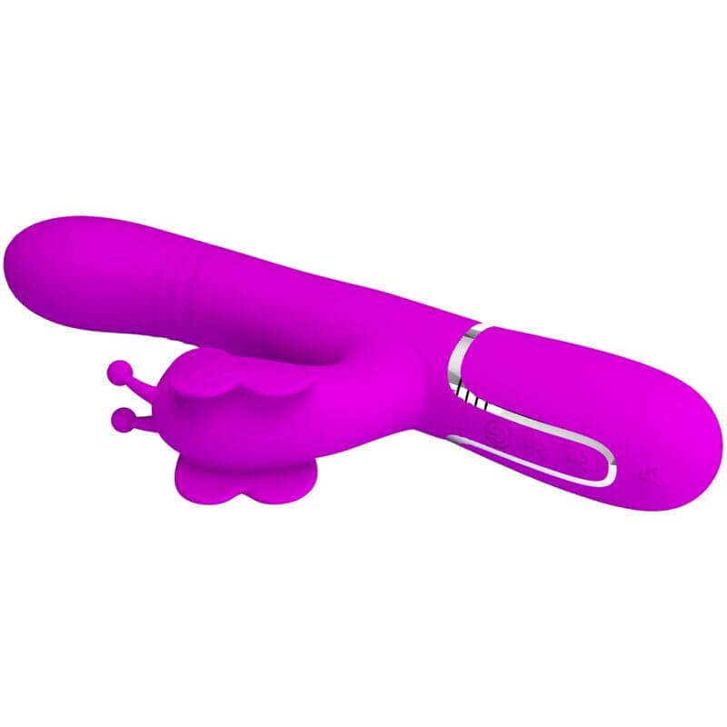 PRETTY LOVE - VIBRADOR COELHO MULTIFUNÇÕES 4 EM 1 BORBOLETE FÚCSIA Sexshoptuga 