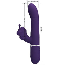 PRETTY LOVE - VIBRADOR COELHO MULTIFUNÇÕES 4 EM 1 BORBOLETA ROXO Sexshoptuga 