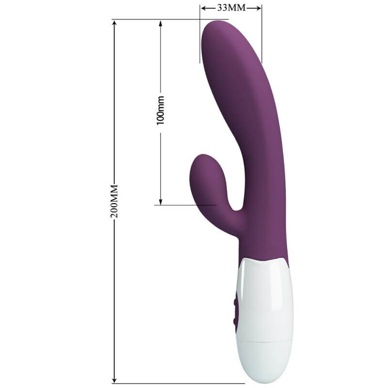 PRETTY LOVE - ALVIS VIBRADOR COELHO E PONTO G ROXO Sexshoptuga 