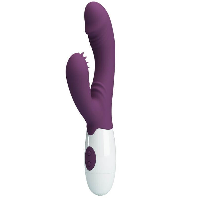 PRETTY LOVE - ANDRE VIBRADOR COELHO E ESTIMULADOR DE PONTO G ROXO Sexshoptuga 