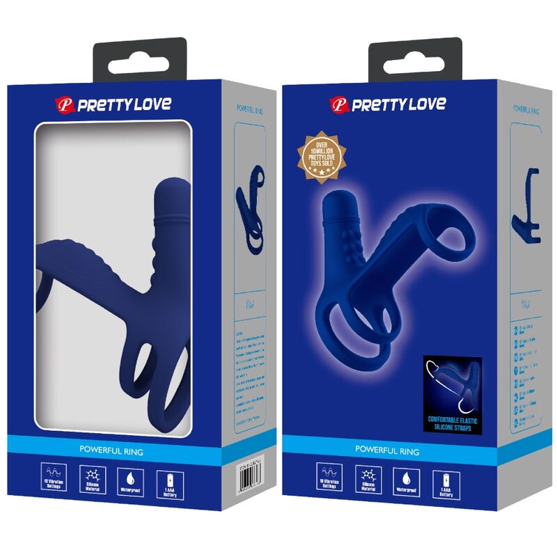 PRETTY LOVE - ANEL VIBRANTE ELISH COM EXTENSO AZUL Sexshoptuga 