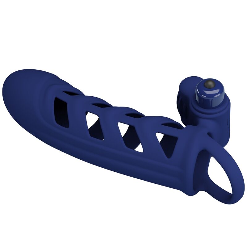 PRETTY LOVE - ALTAF ANEL VIBRADOR COM BAINHA DE SILICONE AZUL Sexshoptuga 