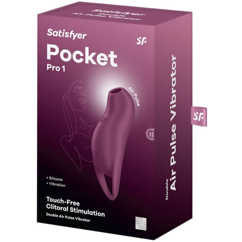 SATISFYER - POCKET PRO 1 ESTIMULADOR DE CLITÓRIS GARNET Sexshoptuga 