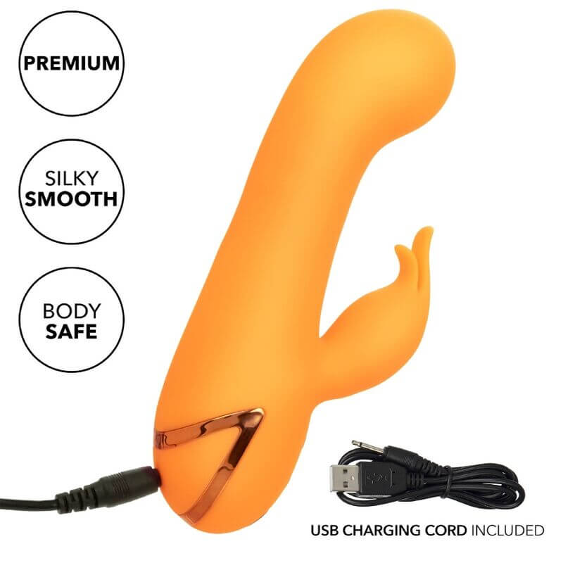 CALEXOTICS - MONTECITO MUSE ORANGE RABBIT VIBRATOR BY CALIFORNIA DREAMING