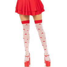 LEG AVENUE - RED/WHITE MUSHROOM THIGH SOCKS Sexshoptuga 