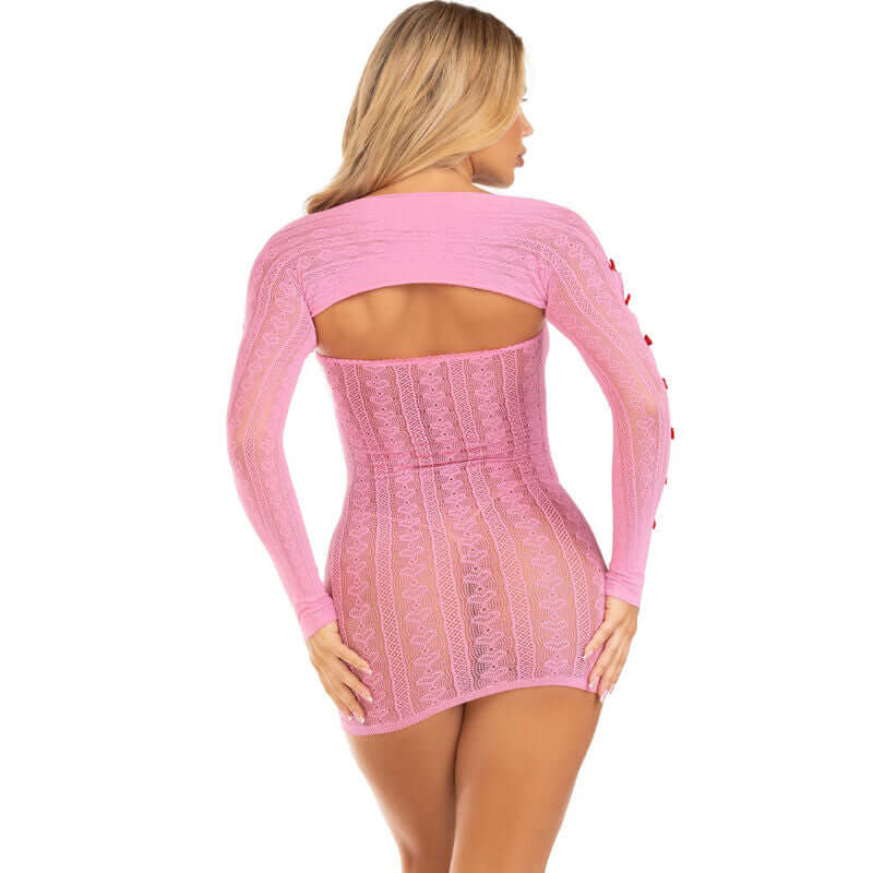 LEG AVENUE - PINK HEART AND BOW DRESS ONE SIZE Sexshoptuga 