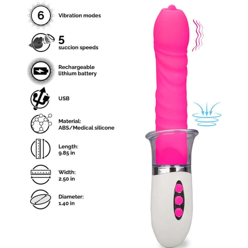 ARMONY - VIBRADOR LIBERTY E IMPULSO COM LÍNGUA Sexshoptuga 