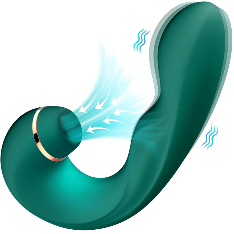 ARMONY - VIBRADOR E SUCKER FLEXÍVEL VERDE Sexshoptuga 