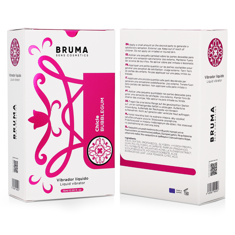 BRUMA - VIBRADOR LÍQUIDO ULTRA DESLIZANTE BUBBLEGUM 15 ML Sexshoptuga 