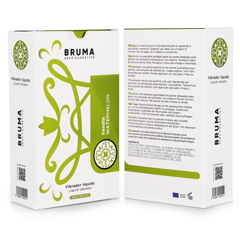 BRUMA - VIBRADOR LÍQUIDO ULTRA DESLIZANTE MELANCIA 15 ML Sexshoptuga 