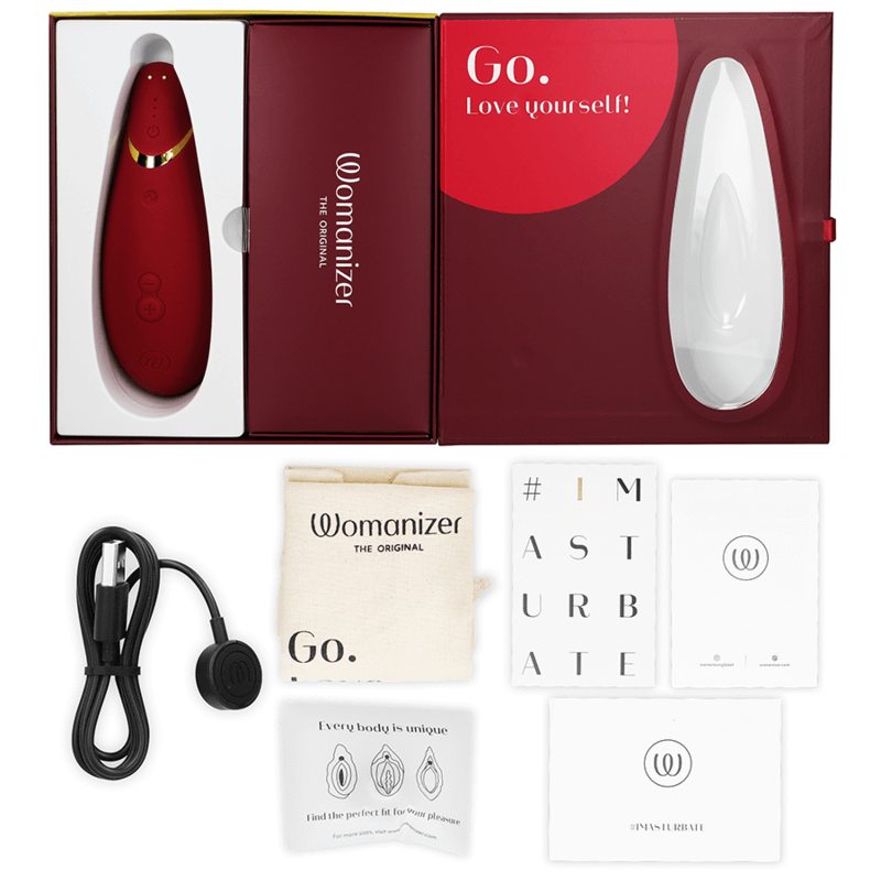 WOMANIZER - PREMIUM 2 ESTIMULADOR CLITORIAL BORDEAUX Sexshoptuga 