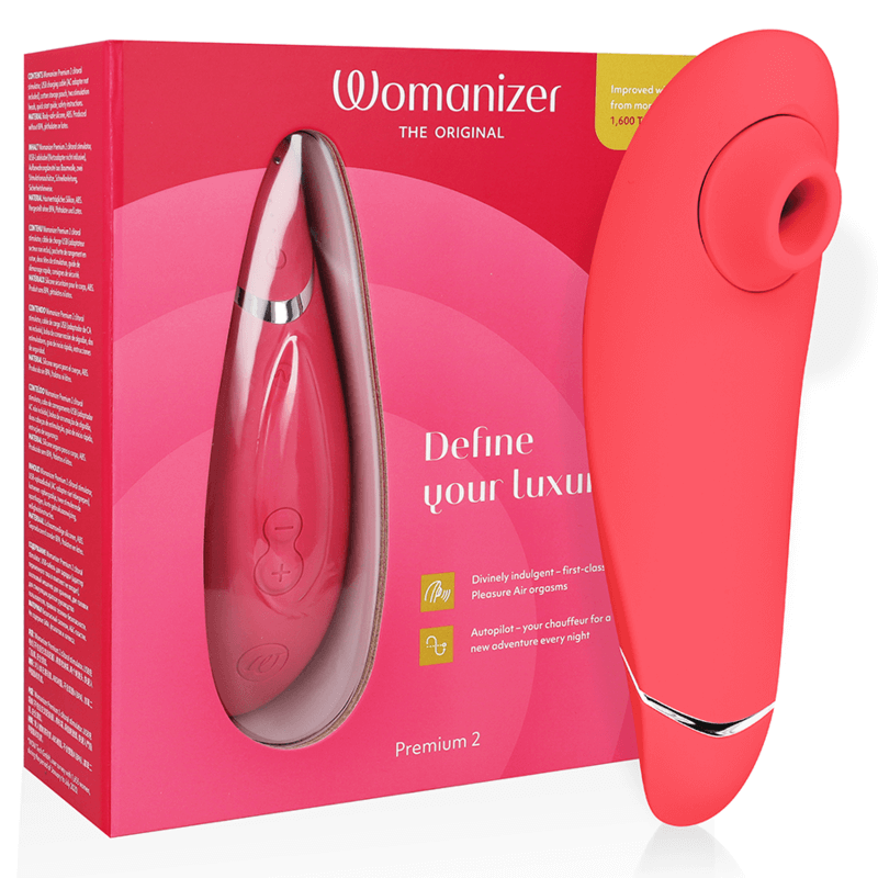 WOMANIZER - PREMIUM 2 ESTIMULADOR CLITORIAL RASPBERRY Sexshoptuga 