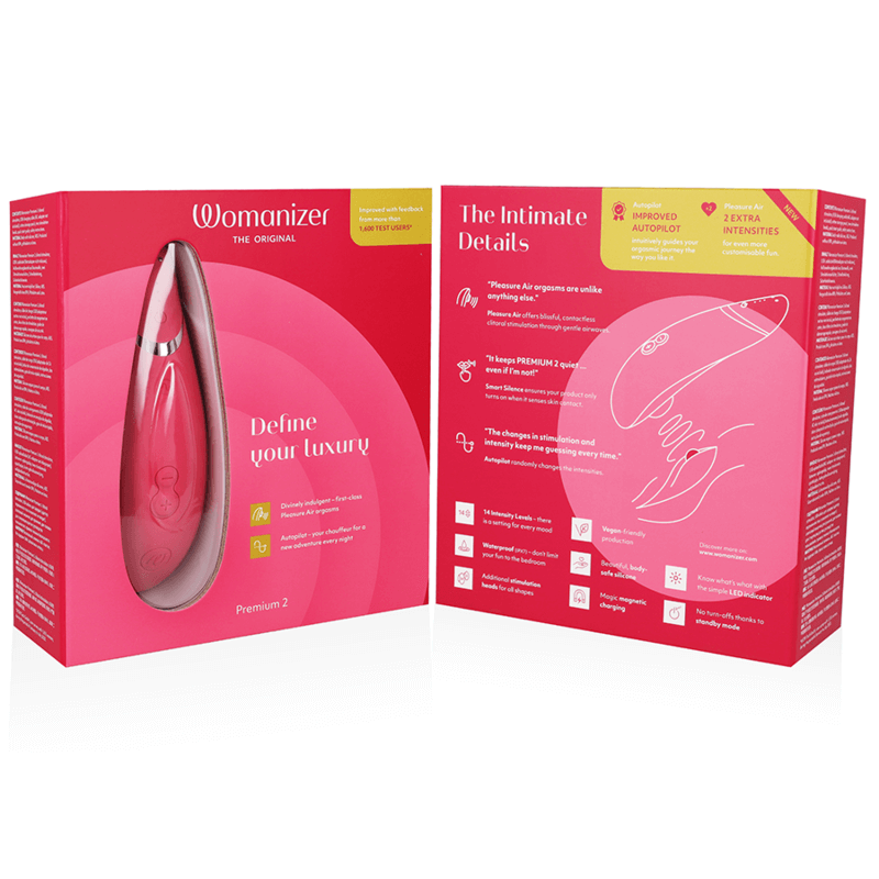 WOMANIZER - PREMIUM 2 ESTIMULADOR CLITORIAL RASPBERRY Sexshoptuga 