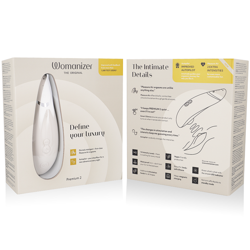 WOMANIZER - PREMIUM 2 ESTIMULADOR CLITORIAL WARM GREY - Sexshoptuga  Sexshoptuga 