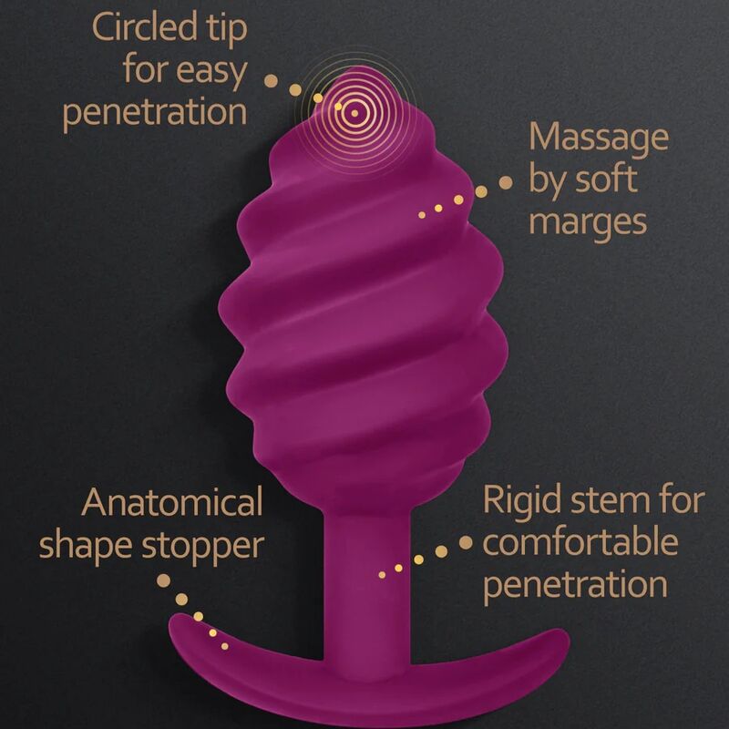 G-VIBE - GPLUG TWIST 2 PLUG ANAL ROXO Sexshoptuga 