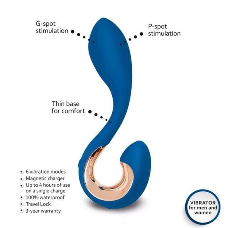 G-VIBE - GPOP 2 VIBRADOR G E P PONTO AZUL ÍNDIGO - Sexshoptuga 