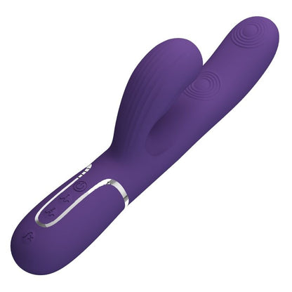 PRETTY LOVE - PERLITA VIBRADOR G-SPOT 3 EM 1 MULTIFUNO ROXO - Sexshoptuga 