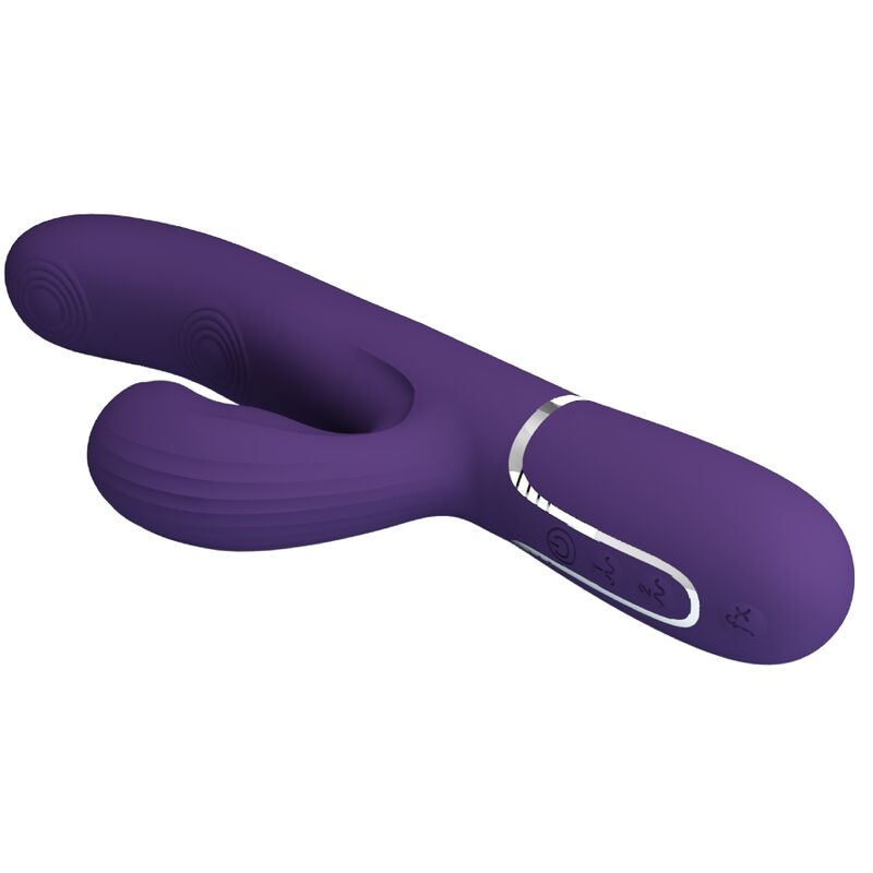 PRETTY LOVE - PERLITA VIBRADOR G-SPOT 3 EM 1 MULTIFUNO ROXO - Sexshoptuga 