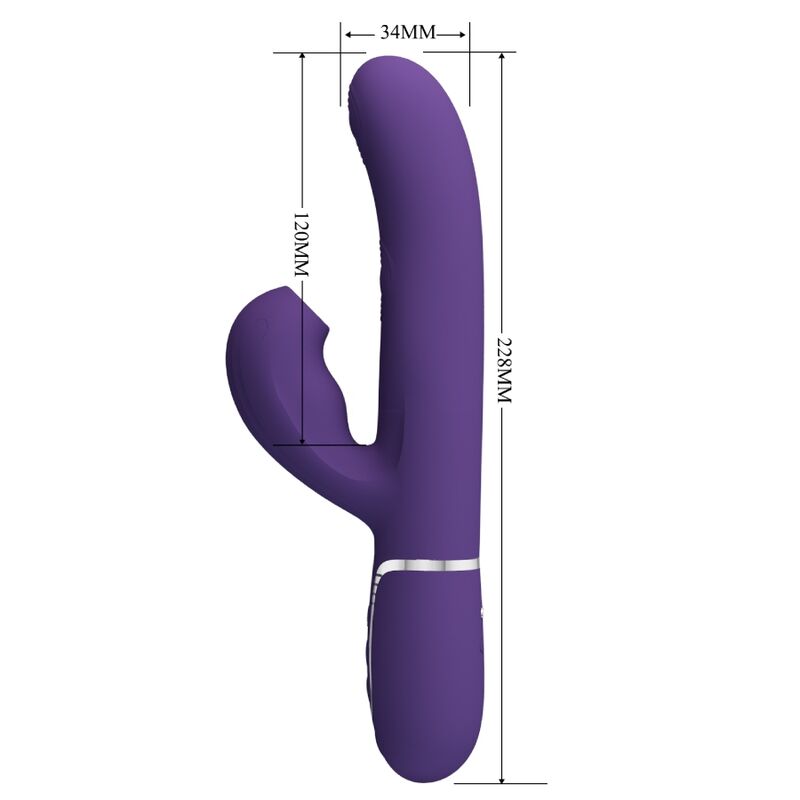 PRETTY LOVE - PERLITA VIBRADOR G-SPOT 3 EM 1 MULTIFUNO ROXO - Sexshoptuga 