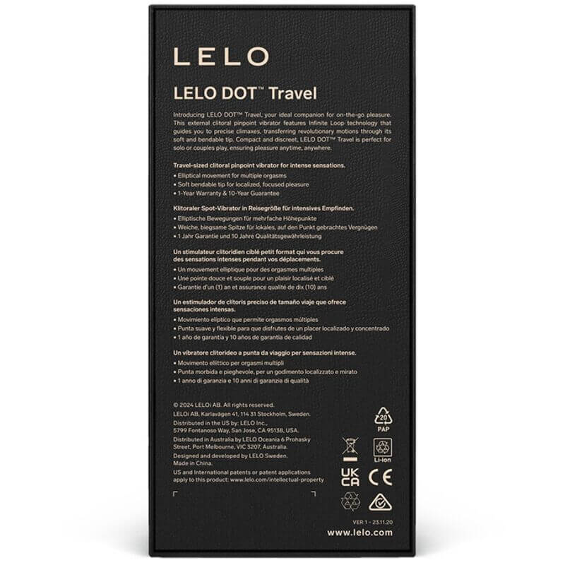 LELO - DOT TRAVEL ESTIMULADOR DE CLITÓRIS ROSA - Sexshoptuga 