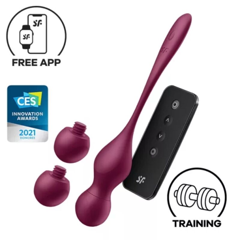 SATISFYER - LOVE BIRDS VARY BOLAS VIBRATÓRIAS APLICATIVO GRATUITO VINHO TINTO Sexshoptuga 