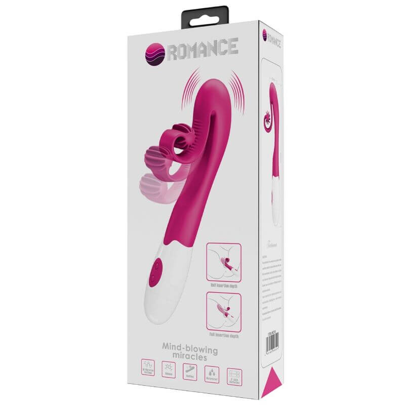 ROMANCE - VIBRADOR E ESTIMULADOR 30 VELOCIDADES COR-DE-ROSA Sexshoptuga 