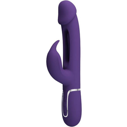 PRETTY LOVE - KAMPAS 3 IN 1 MULTIFUNCTION RABBIT VIBRATOR WITH VIOLET TONGUE