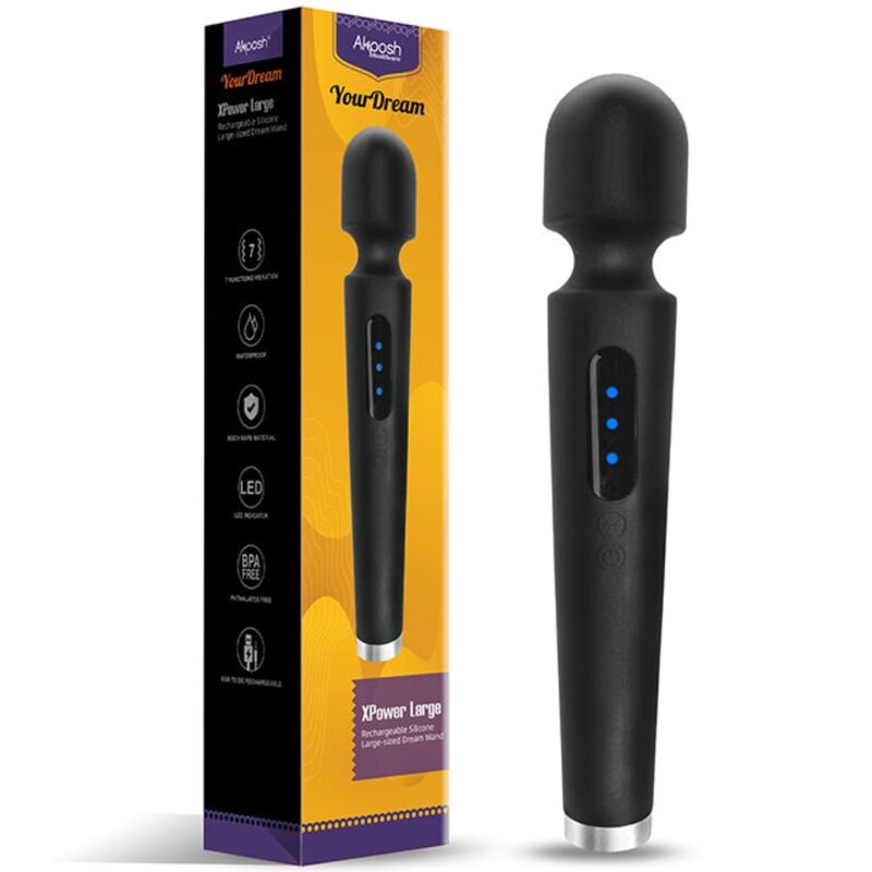 ARMONY - X POWER GRANDE MASSAGER E VIBRADOR 7 VIBRAÇÕES PRETO Sexshoptuga 