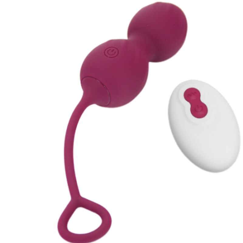 ARMONY - BLOSSOMS VAGINAL DUMBBELL VIBRAÇÃO CONTROLE REMOTO 10 VIBRAÇÕES VERMELHO ESCURO