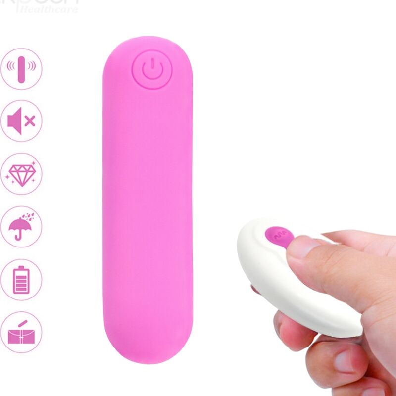 ARMONY - SPLASH JOLINE VIBRADOR BALA SILICONE CONTROLE REMOTO 10 VIBRAÇÕES 65 X 15 CM ROSA Sexshoptuga 