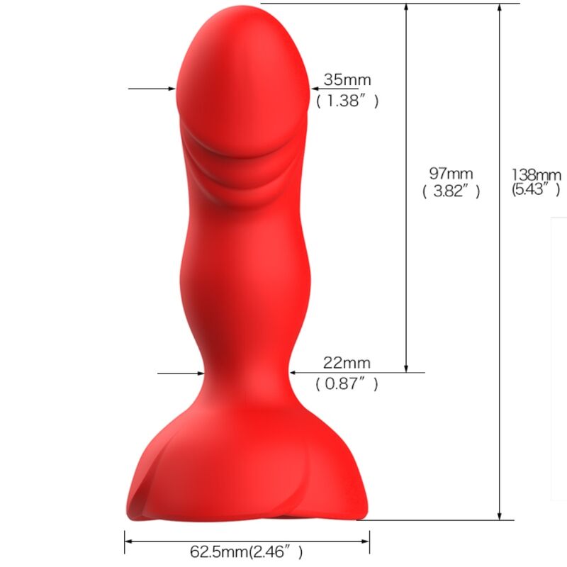 ARMONY -  EXTREME A BLOOM VIBRADOR ROSE E PLUG ANAL CONTROLE REMOTO VERMELHO Sexshoptuga 