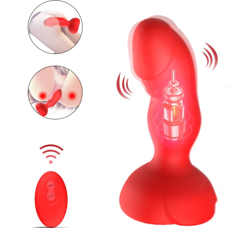 ARMONY -  EXTREME A BLOOM VIBRADOR ROSE E PLUG ANAL CONTROLE REMOTO VERMELHO Sexshoptuga 