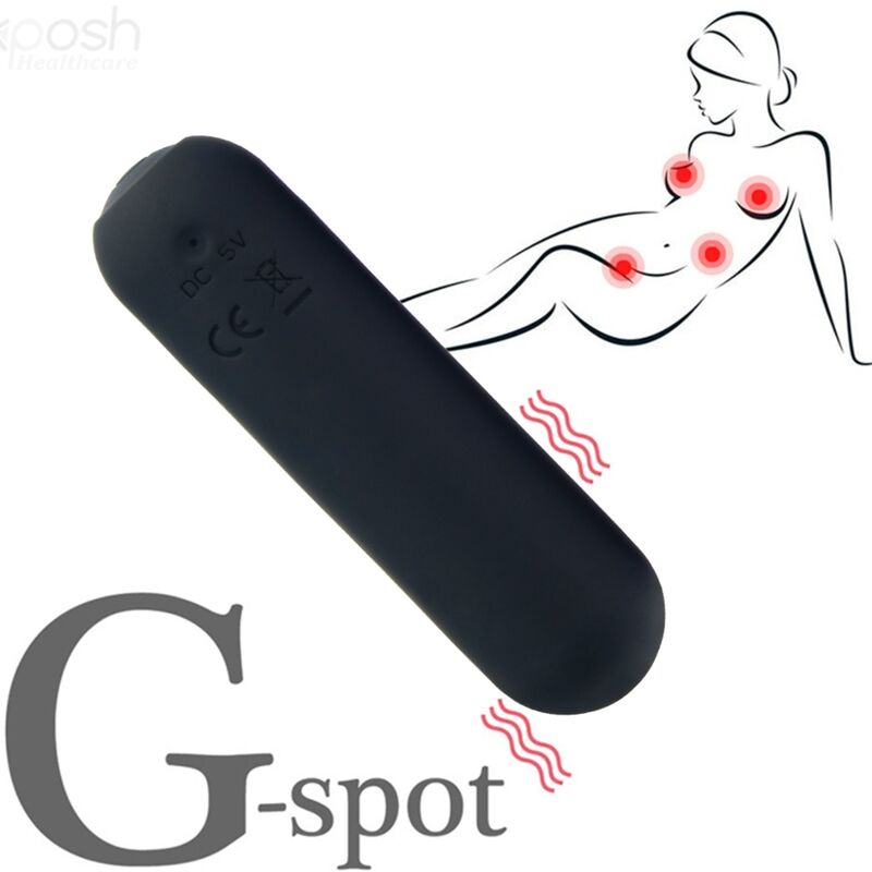 ARMONY - SPLASH JOIE VIBRADOR BULLET SILICONE CONTROLE REMOTO 10 VIBRAÇÕES 75 X 19 CM PRETO Sexshoptuga 