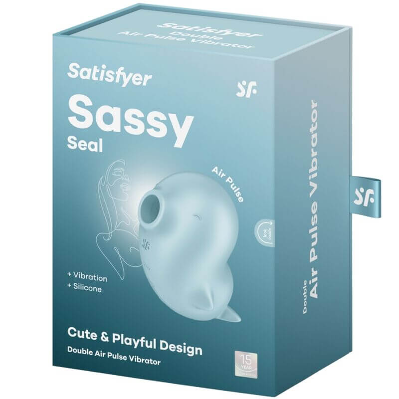 SATISFYER - SASSY SEAL ESTIMULADOR E VIBRADOR AZUL Sexshoptuga 