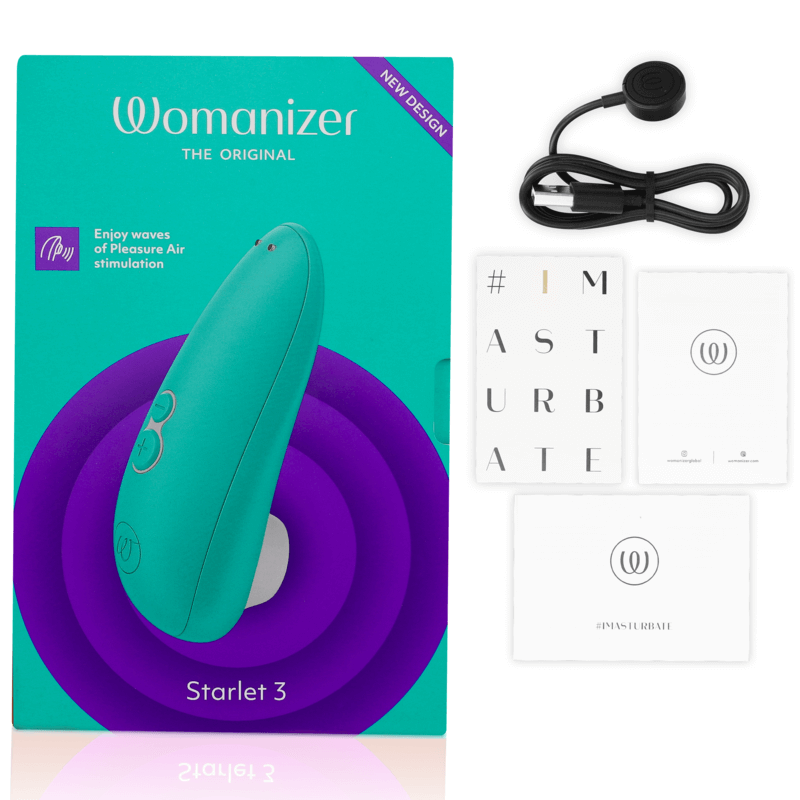 WOMANIZER - ESTIMULADOR CLITORIAL STARLET 3 TURQUESA Sexshoptuga 