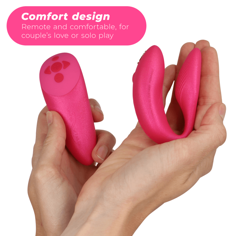 WE-VIBE - VIBRADOR WE VIBE CHORUS PARA CASAIS COM SQUEEZE CONTROL ROSA Sexshoptuga 