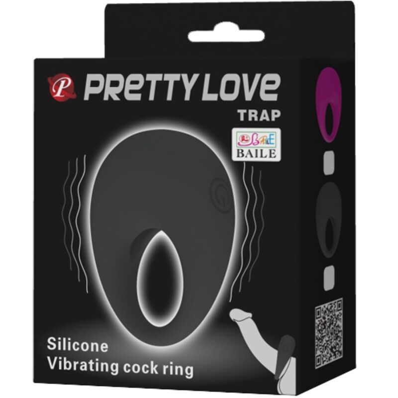 PRETTY LOVE - TRAP ANEL VIBRADOR PRETO - Sexshoptuga  Sexshoptuga 