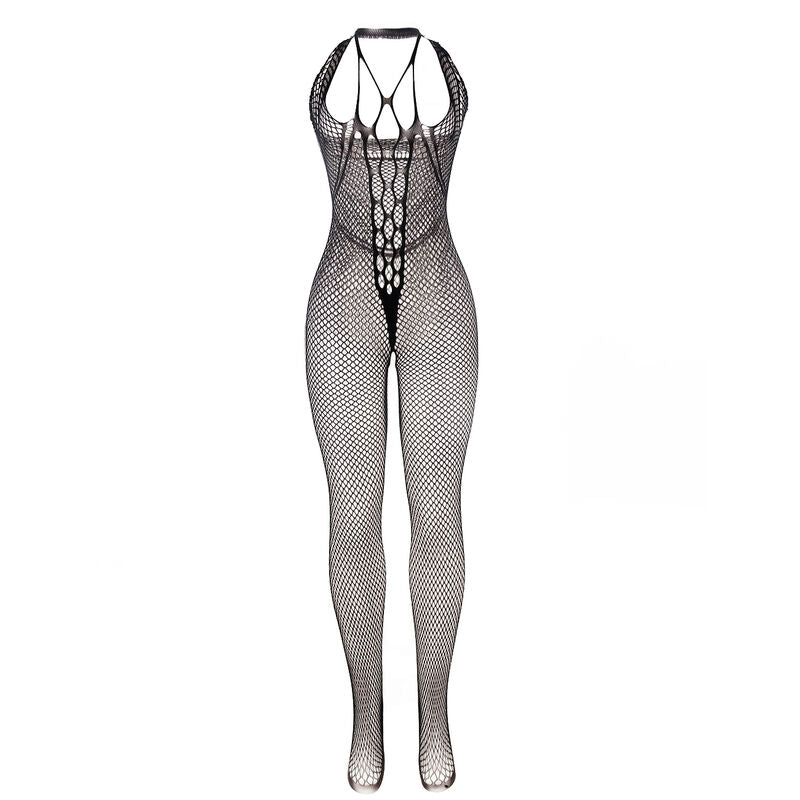 SUBBLIME - 951788 BODYSTOCKING LONGO DE REDE COM TIRAS NO PEITO E NAS COSTAS PRETO TAMANHO ÚNICO Sexshoptuga 