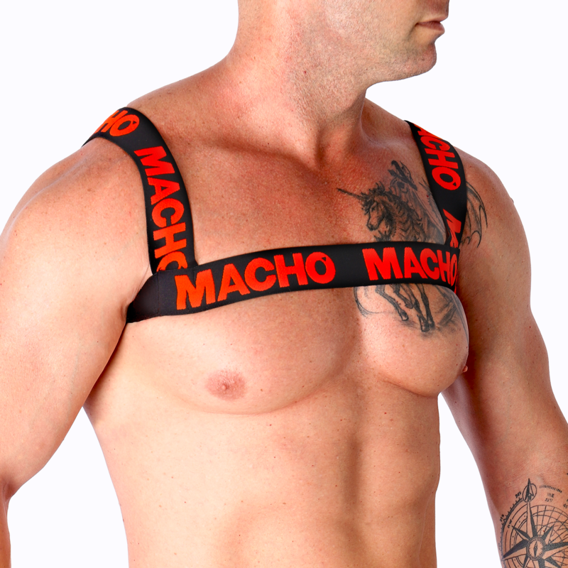 MACHO - ARNÊS DUPLO VERMELHO - Sexshoptuga 