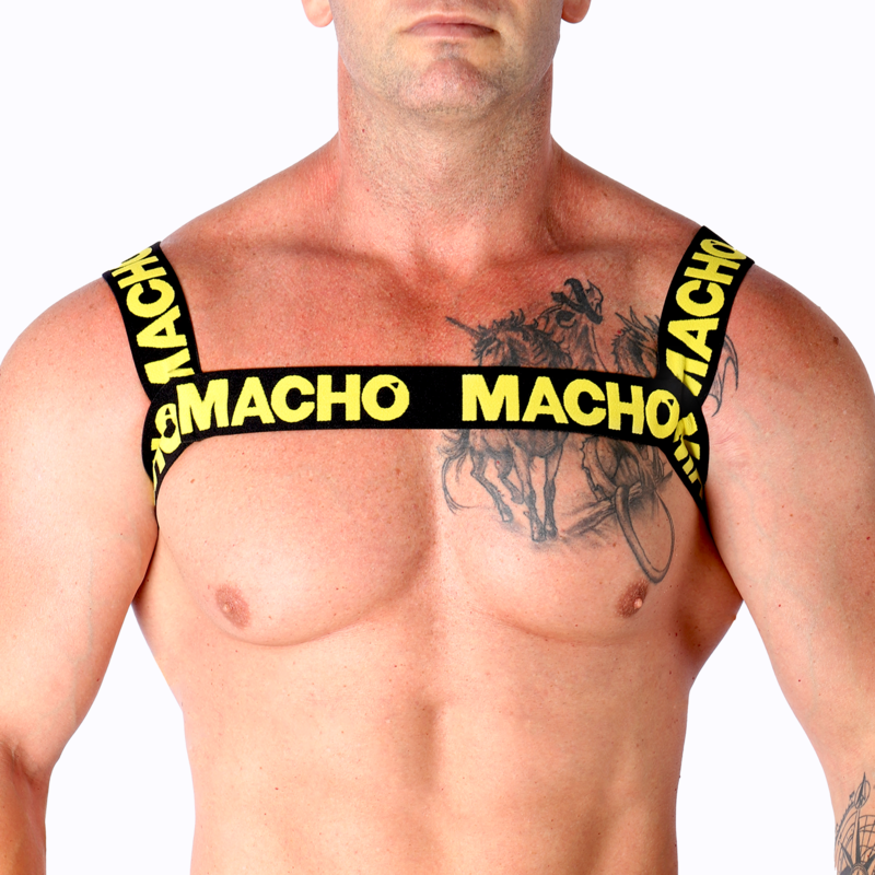 MACHO - ARNÊS DUPLO AMARELO - Sexshoptuga  Sexshoptuga 