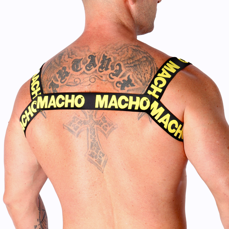 MACHO - ARNÊS DUPLO AMARELO - Sexshoptuga  Sexshoptuga 