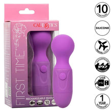 CALEXOTICS - FIRST TIME MASSAGEADOR RECARREGÁVEL 10 VIBRAÇÕES ROXO - Sexshoptuga  Sexshoptuga 