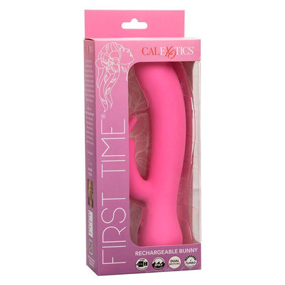 CALEXOTICS - FIRST TIME VIBRADOR COELHO RECARREGÁVEL ROSA - Sexshoptuga 