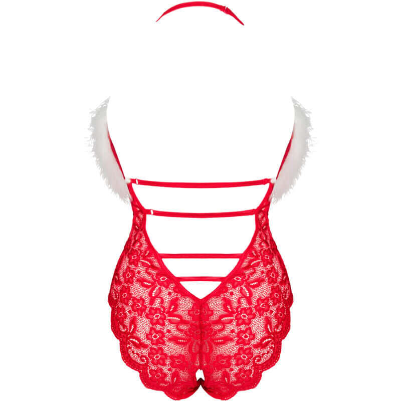 LIVCO CORSETTI FASHION - BODY FEMININO DE RENDA SANTA SEM COSTURA NATAL S/M Sexshoptuga 