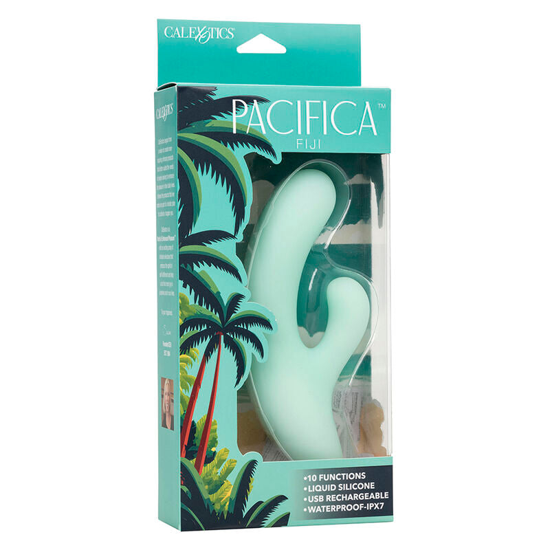 CALEXOTICS - PACIFICA FIJI VIBRADOR E ESTIMULADOR PONTO G 10 VIBRAÇÕES AQUA Sexshoptuga 