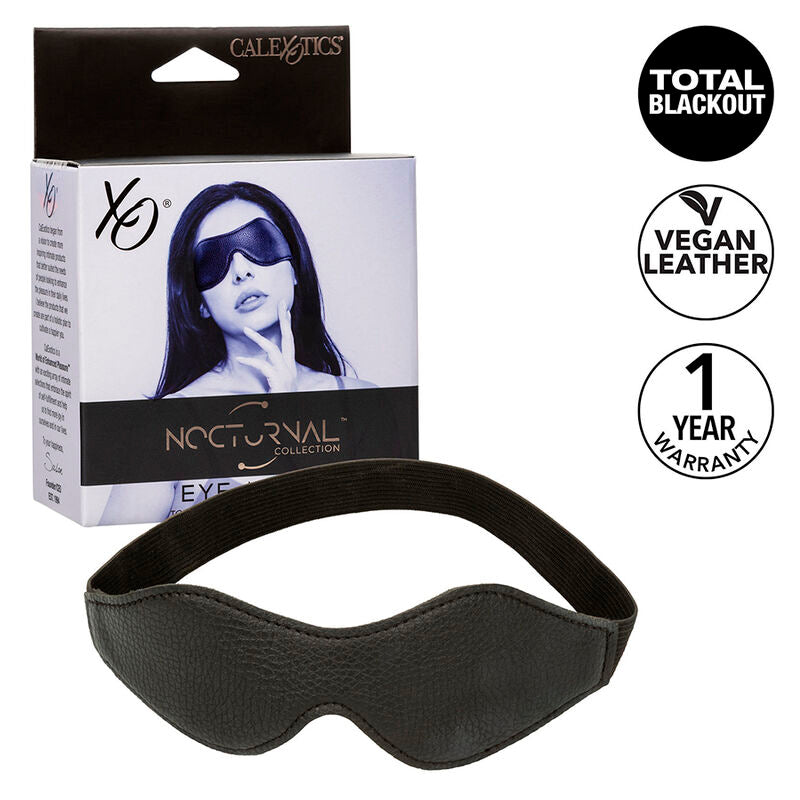 CALEXOTICS - NOCTURNAL MÁSCARA DE OLHOS PVC COURO PRETO Sexshoptuga 