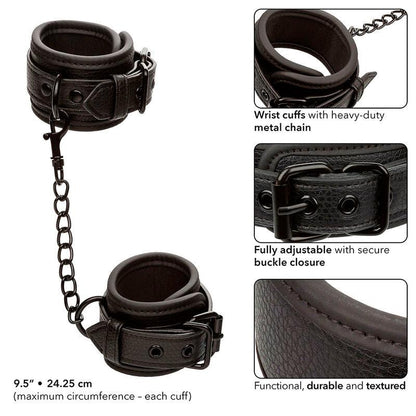 CALEXOTICS - NOCTURNAL BLACK ADJUSTABLE LEATHER STRAPS