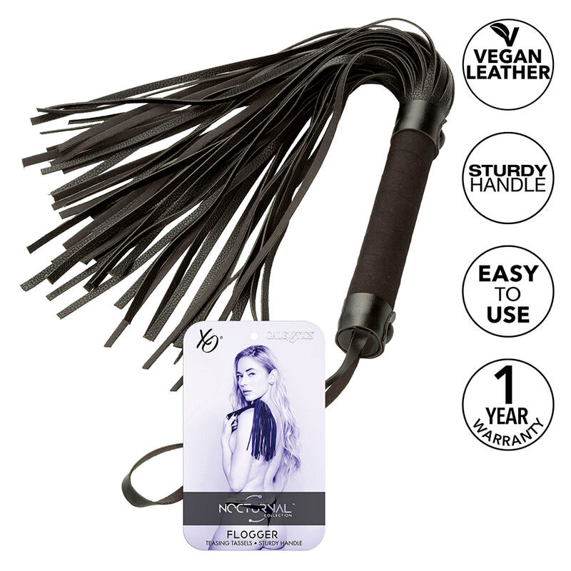 CALEXÓTICOS - NOCTURNAL FLOGGER COURO PRETO Sexshoptuga 